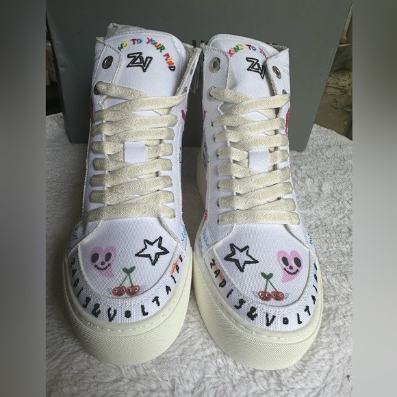 Zadig & Voltare  High Flash Chunky High-Top Sneakers - Picture 2 of 6